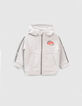 Cardigan gris capuche à lunettes bébé garçon-1