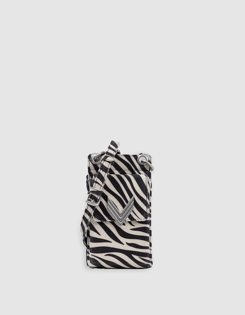 El 111 bolso de lona en color crudo con estampado de cebra Mujer - IKKS