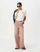 Women’s pink Edie high-waist wide-leg jeans-1