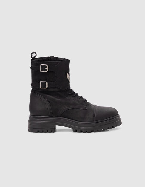 Ranger black nubuck leather boots Women's 111 Line - IKKS