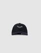 Casquette noire broderie chevrons Femme-2