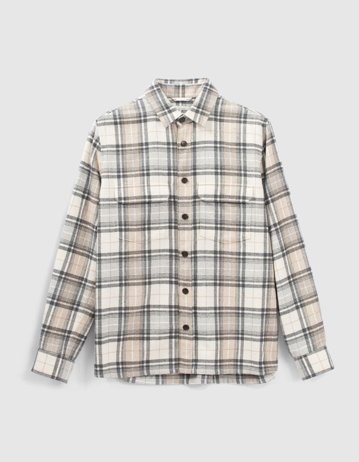 Chemise REGULAR vison à motif carreaux Homme-7 Chemise REGULAR vison à motif carreaux Homme-7