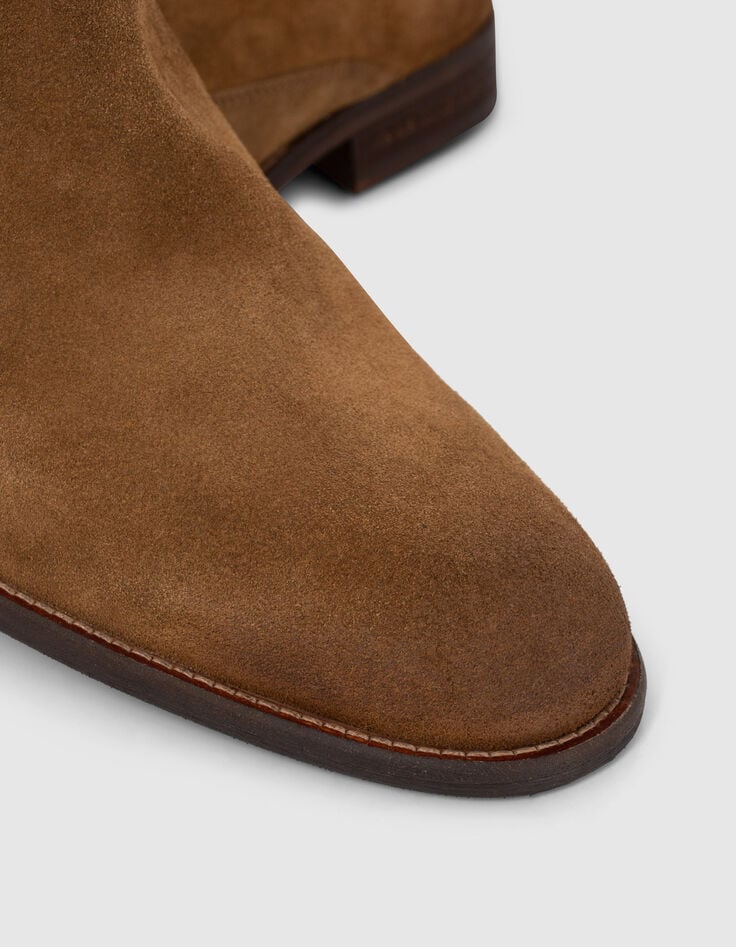 Men’s brown suede zipped boots-4 Men’s brown suede zipped boots-4