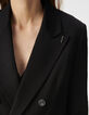 Women’s black Milano knit wide-fit suit jacket-5