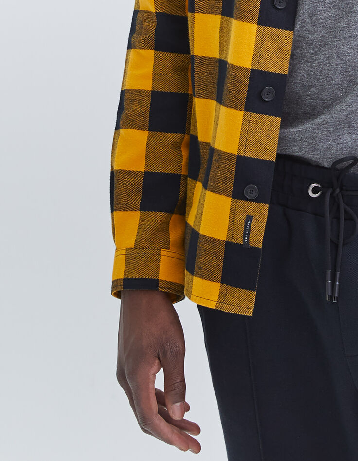 Chemise REGULAR yellow à motif carreaux Homme-4