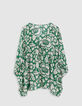 Women's green blouse with tropical maxi print-5