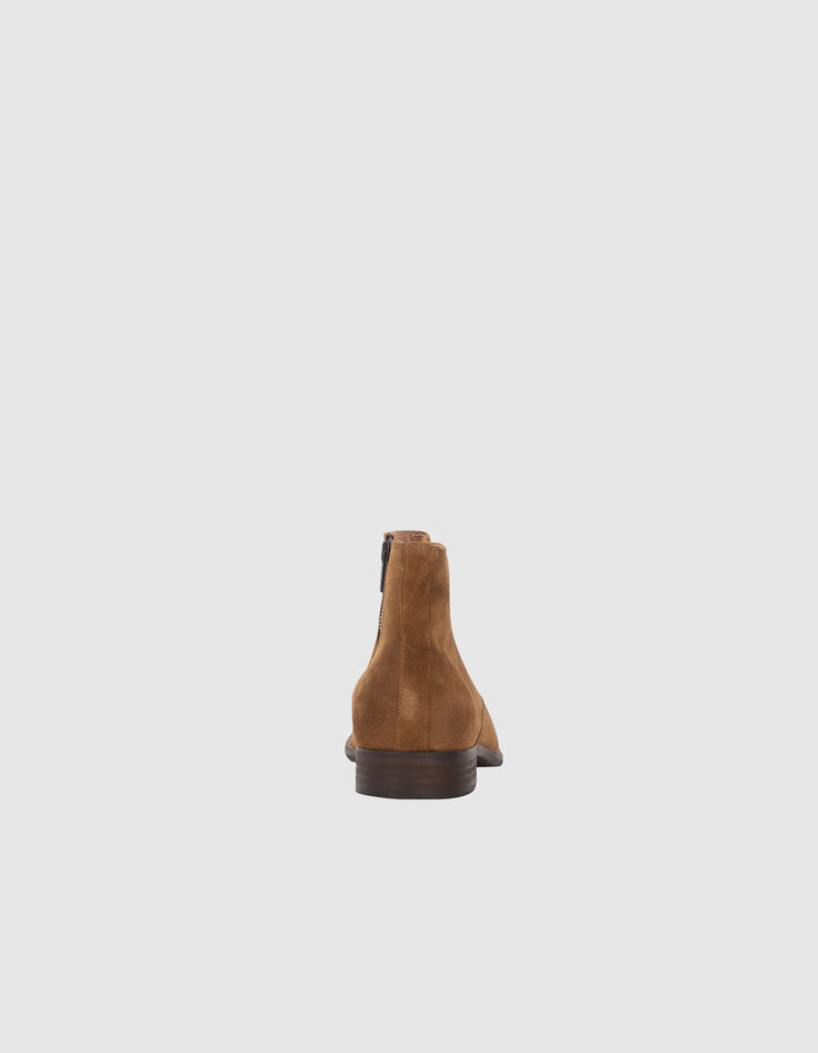 Men’s brown suede zipped boots-3 Men’s brown suede zipped boots-3