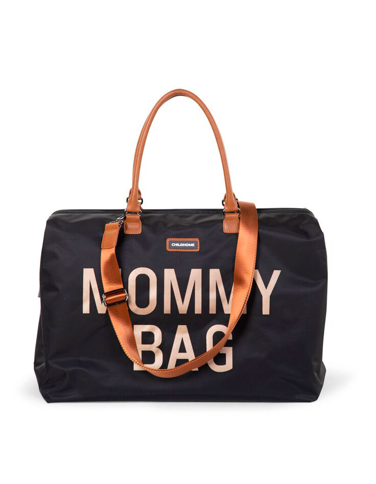 Zwarte luiertas Mommy Bag gouden letterprint CHILDHOME-2 Zwarte luiertas Mommy Bag gouden letterprint CHILDHOME-2