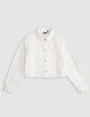 Chaqueta vaquera blanca flecos cropped niña-3