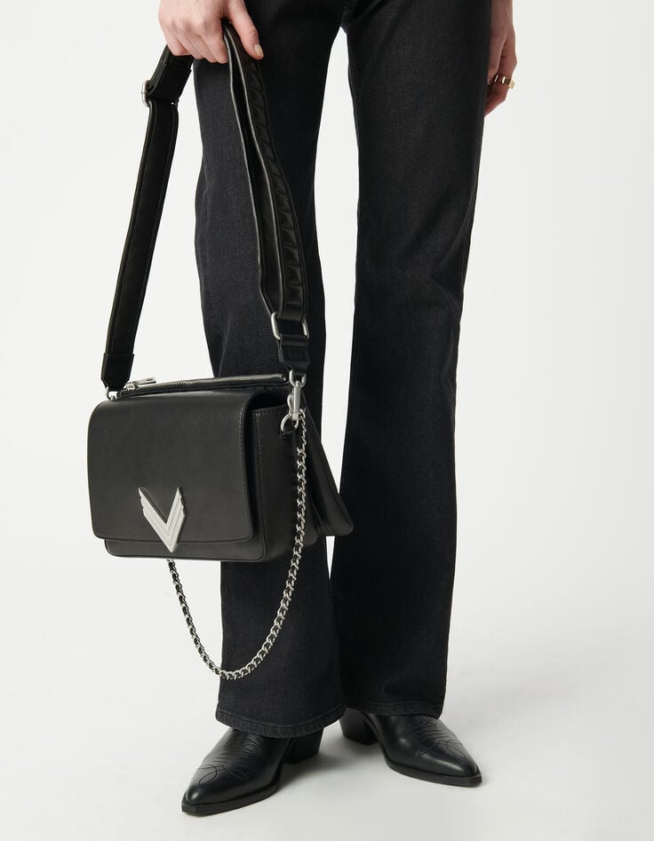 Bolso 111 Romy piel de cordero Chrome Free negro para mujer-9 Bolso 111 Romy piel de cordero Chrome Free negro para mujer-9