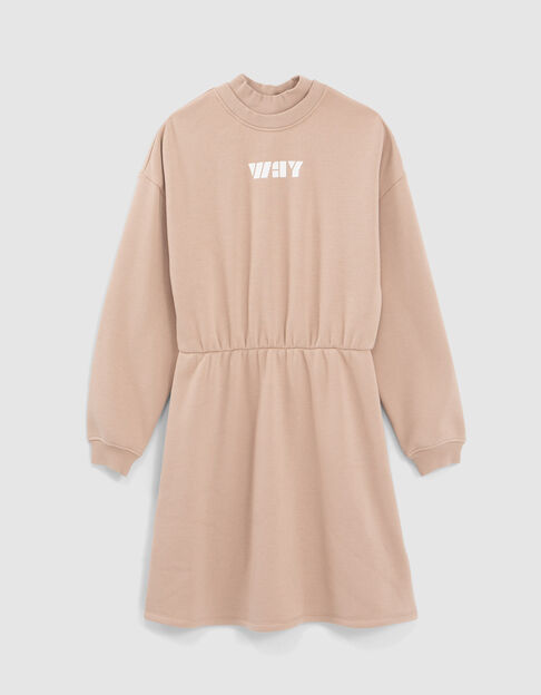 Vestido sudadera beige cintura elástica niña - IKKS