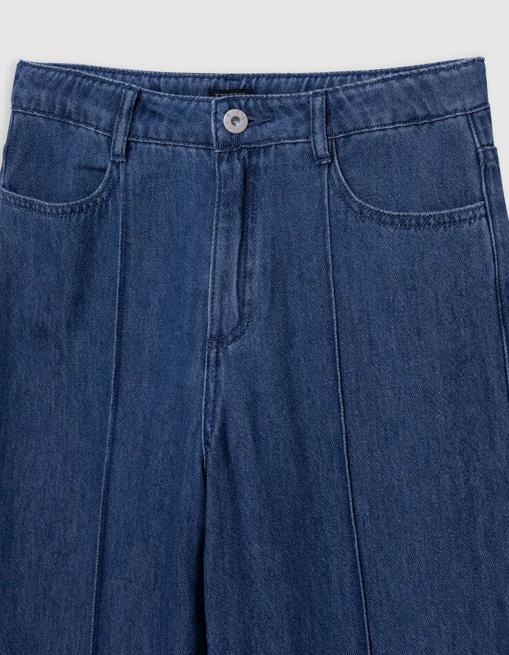 Blauwe LARGE jeans Waterless met opvallende vouwen meisjes-5