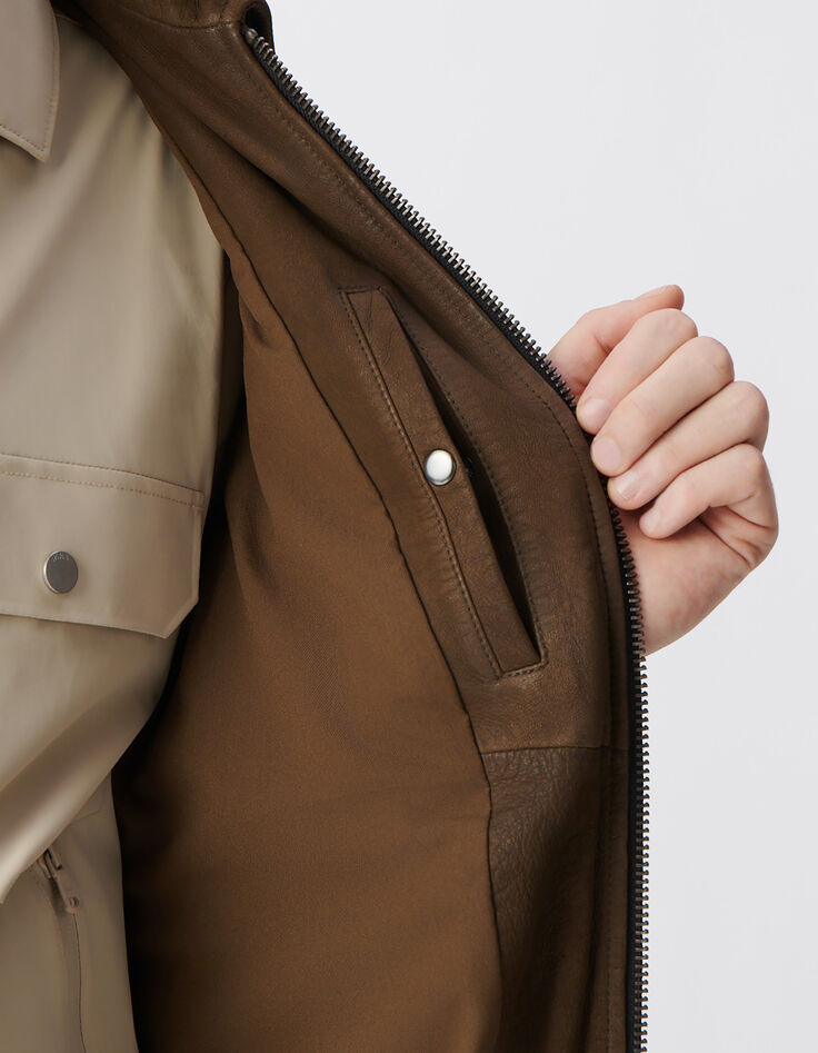 Blouson aviateur bronze en cuir Homme-6 Blouson aviateur bronze en cuir Homme-6
