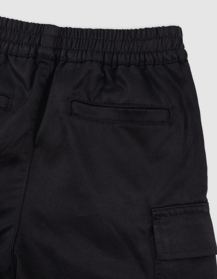Bermudas jogger negras mix lyocell niño-6