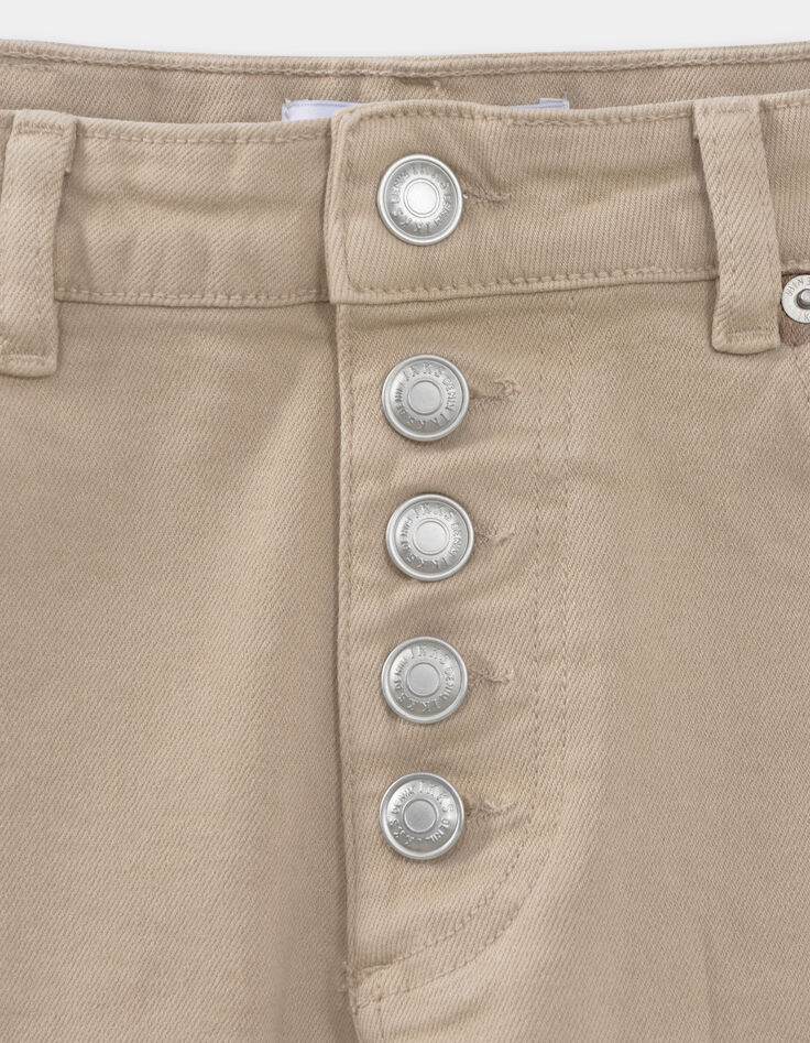 Beige high-waisted straight jeans-5 Beige high-waisted straight jeans-5