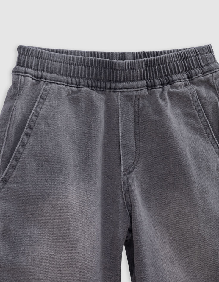 Bermudas jogger loose gris waterless niño-5