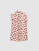 Ärmelloses Damen-Voiletop in rosa, bunter Mundprint-5
