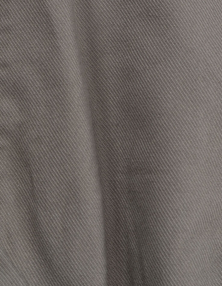 Khaki Mädchensafarijacke mit Maxi-Stickerei hinten-10