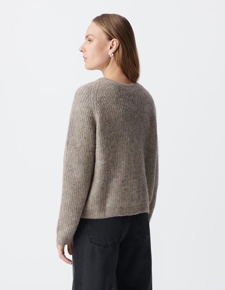 Gebreid sesam vest voor dames-4 Gebreid sesam vest voor dames-4