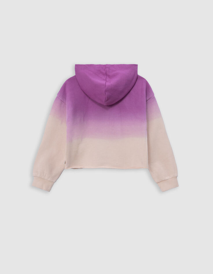 Sudadera capucha violeta deep dye mensaje niña-5 Sudadera capucha violeta deep dye mensaje niña-5