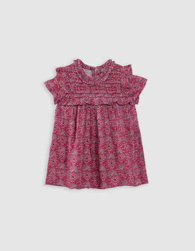 Robe rose imprimé palmiers bébé fille - IKKS