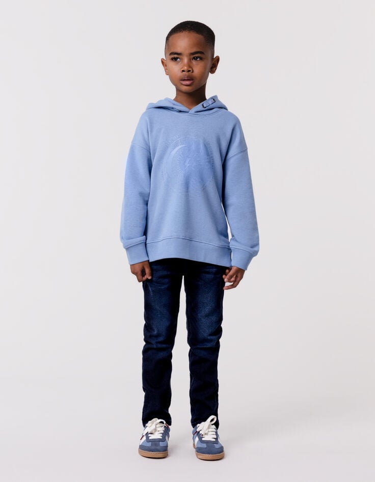 Blue sun-moon pattern hoodie for boy-1 Blue sun-moon pattern hoodie for boy-1