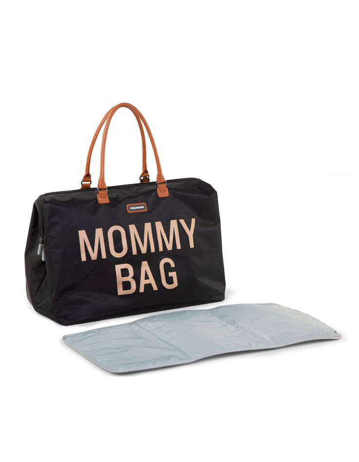 Zwarte luiertas Mommy Bag gouden letterprint CHILDHOME-4