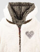 Plumas reversible leopardo floral o Sherpa bebé niña-6