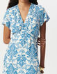 Robe LENZING™ ECOVERO™ imprimé faïence bleu Femme-4