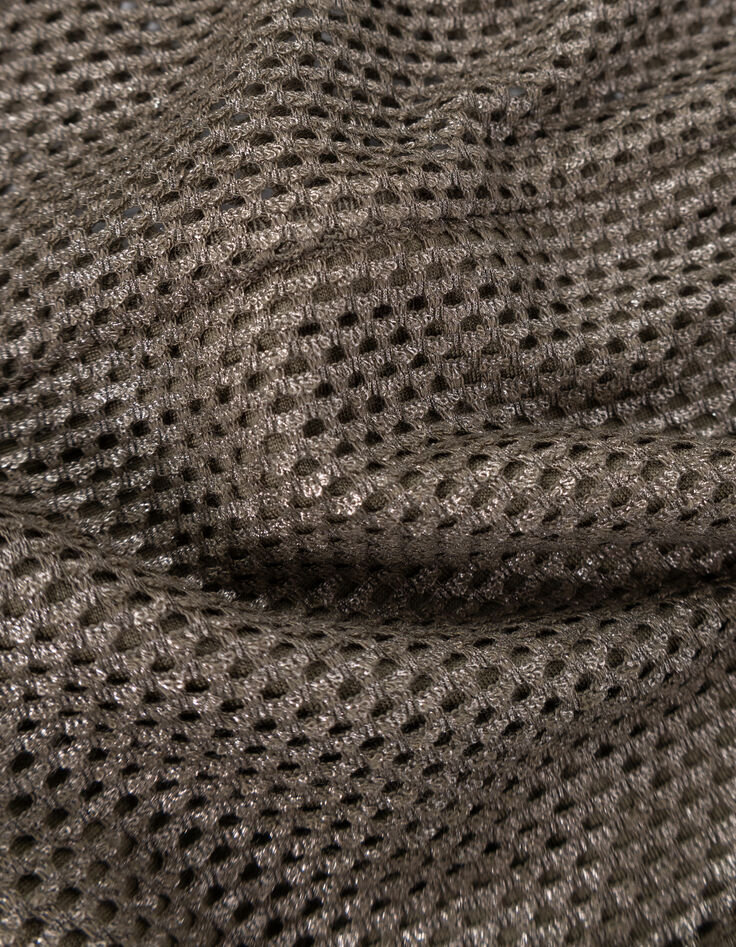 Women's khaki coated mesh sweatshirt-6 Women's khaki coated mesh sweatshirt-6