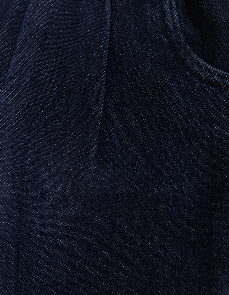 Baby girls’ navy houndstooth waistband jeans-7