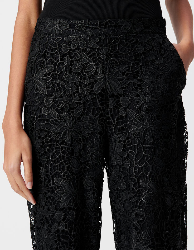 Women's all-lace black pants-4