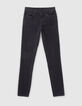Vaqueros slim grises pata de gallo mujer -5