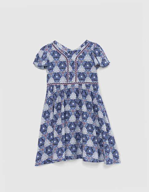 Vestido blanco estampado gráfico wax niña - IKKS
