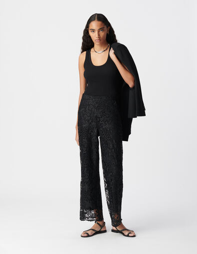 Women's all-lace black pants - IKKS