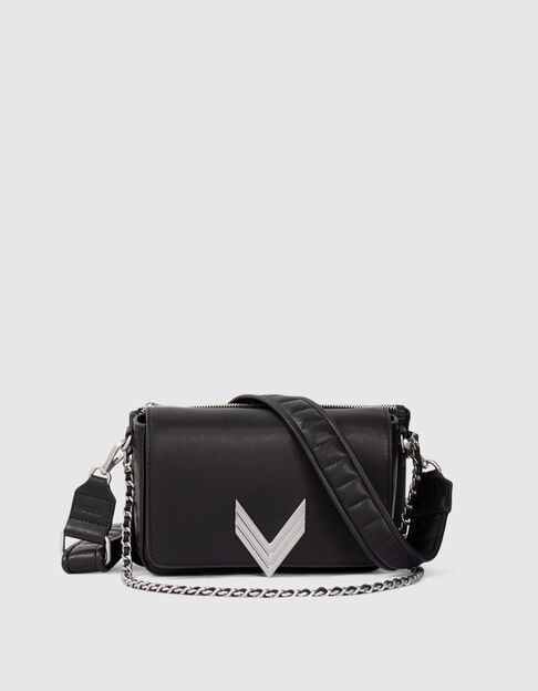 Bolso 111 Romy piel de cordero Chrome Free negro para mujer - IKKS