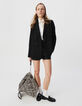 Women’s black Milano knit wide-fit suit jacket-9