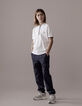 BATTLE navy nylon jogger for boy-3