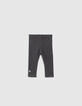 Baby girls’ pink sweatshirt-dress and grey leggings outfit-6