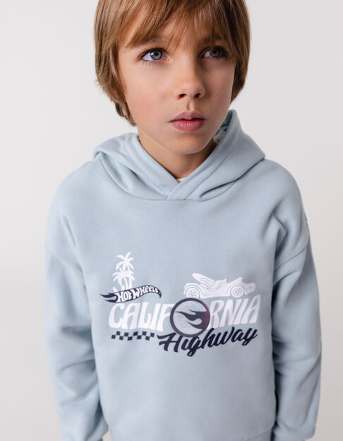 Sudadera verde agua capucha HOT WHEELS x IKKS niño - IKKS
