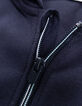 Baby boy blue zipped hooded cardigan-5