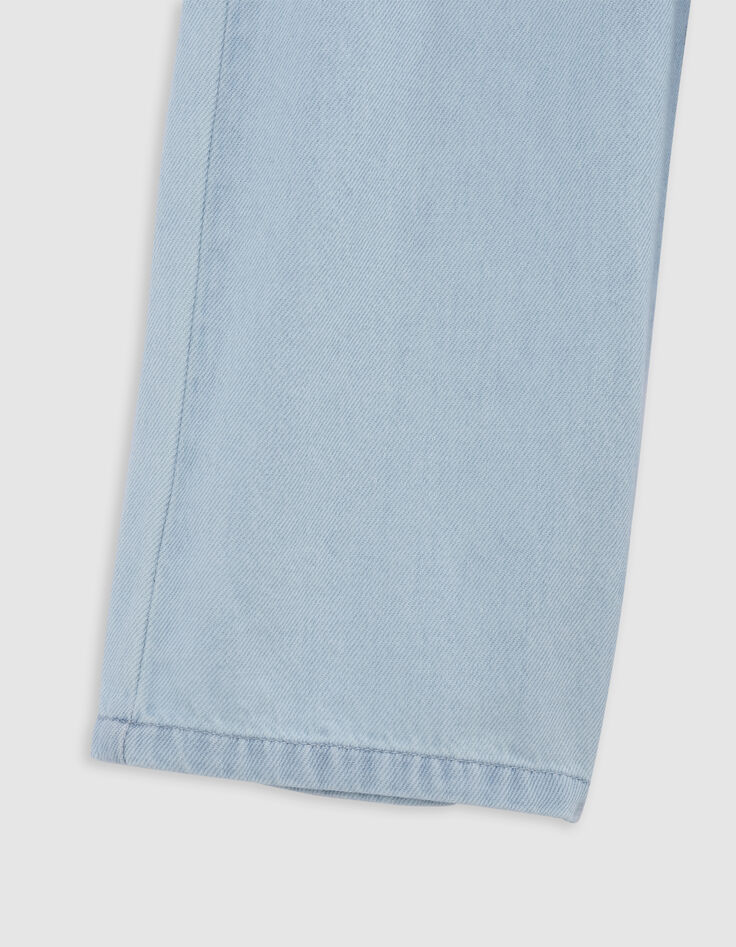 Set blaues Mädchen-Jeanslatzhose, Waterless und T-Shirt-7